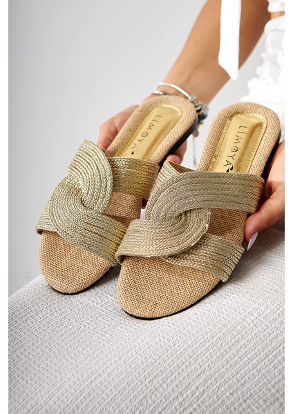 Nihaal Hasır Çapraz Bantlı Düz Taban Kadın Terlik fiyatları