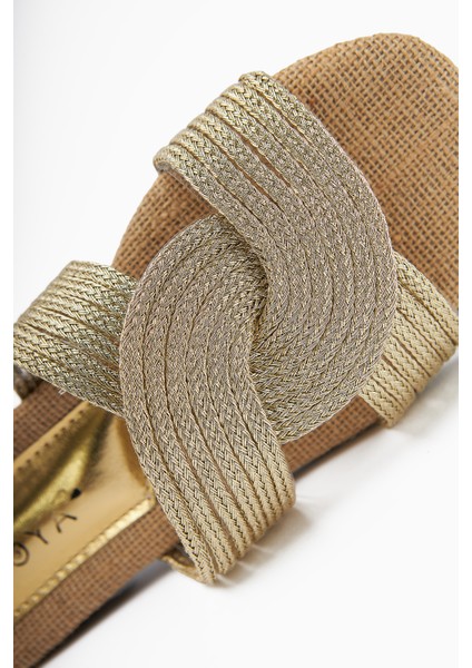 Nihaal Hasır Çapraz Bantlı Düz Taban Kadın Terlik fırsatları