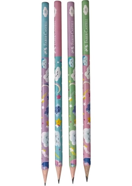 Faber Castell Sevimli Bulutlar Kurşun Kalem - 6 Adet