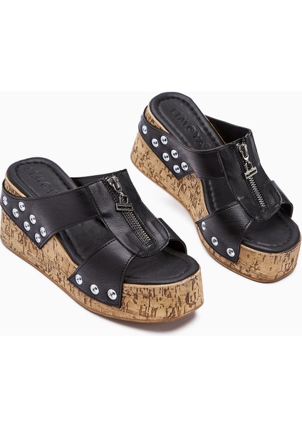 Goldis Siyah Vida Detaylı Kadın Terlik