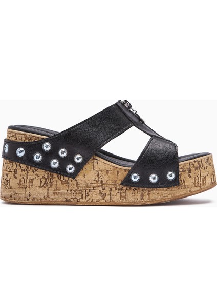 Goldis Siyah Vida Detaylı Kadın Terlik fırsatları