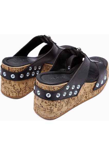 Goldis Siyah Vida Detaylı Kadın Terlik indirimleri