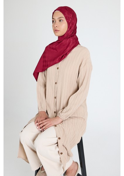 Bordo Kazayağı Desenli Jakar Şal 5686 modelleri