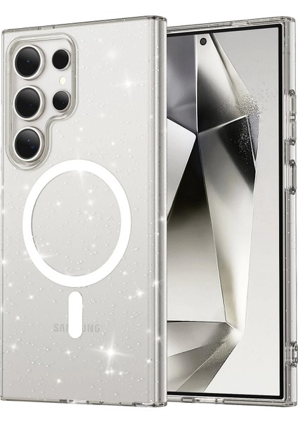 Samsung Galaxy S24 Ultra Kılıf Glow Magsafe Kapak - Şeffaf Arbkd