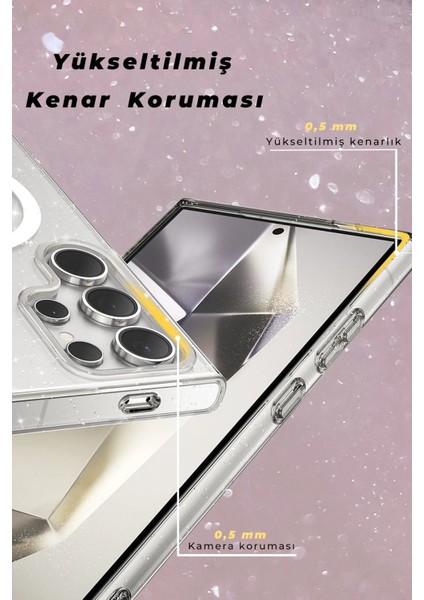 Samsung Galaxy S24 Ultra Kılıf Glow Magsafe Kapak - Şeffaf Arbkd fiyatları