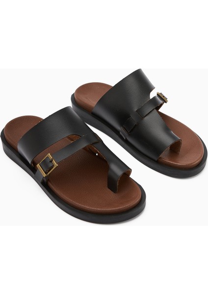 Enisa Siyah Parmak Arası Kadın Terlik