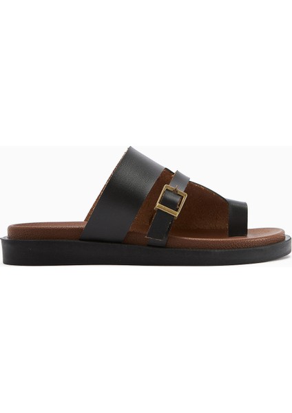 Enisa Siyah Parmak Arası Kadın Terlik modelleri