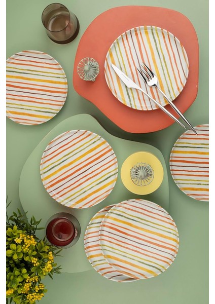 Porselen Moderna 6 Kişilik 19 cm Pasta Takımı Barcod