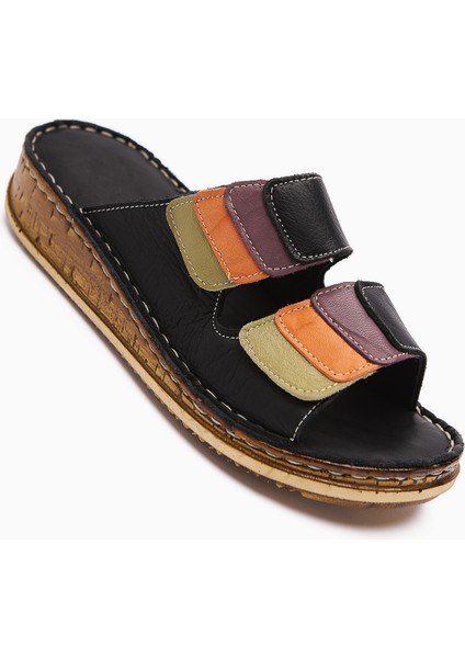 Hakiki Deri Kassid Siyah Comfort Terlik