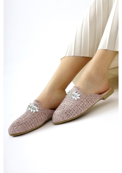 Marlina Pembe Toka Detaylı Örgü Terlik fiyatları