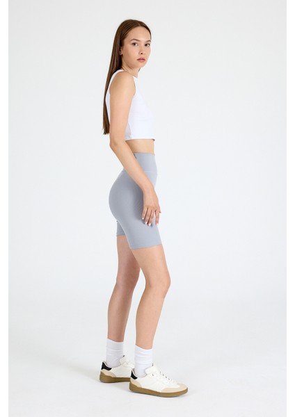 Gri Fitilli Biker Şort Tayt 3005 fiyatları