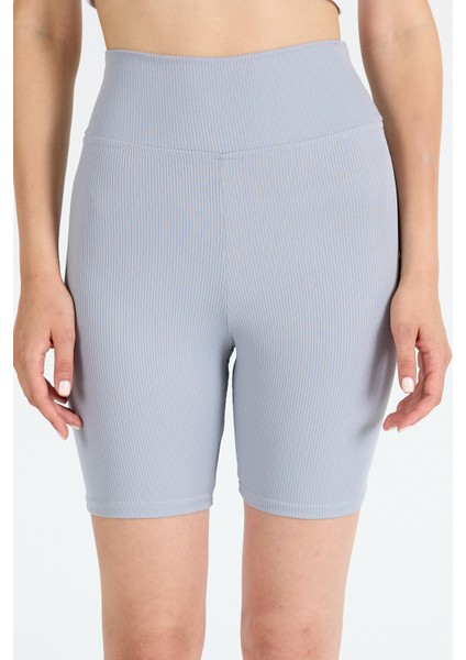 Gri Fitilli Biker Şort Tayt 3005 modelleri