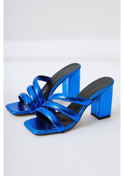 Sasima Saks Yılan Desenli Bantlı Topuklu Terlik fiyatları