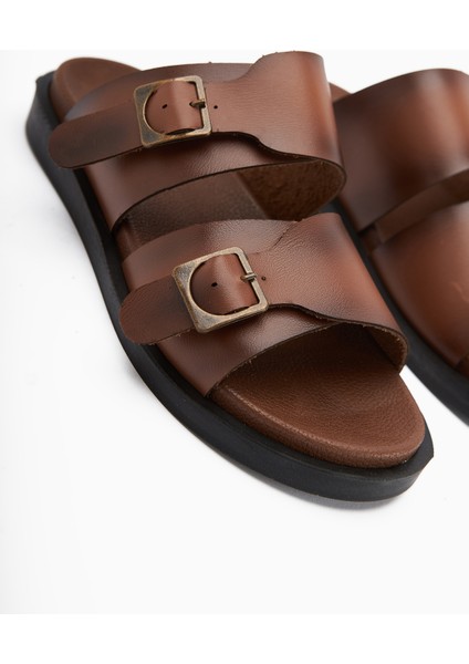 Soha Taba Çift Bantlı Düz Taban Kadın Terlik modelleri