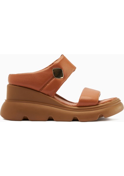 Susi Taba Yüksek Topuklu Pofuduk Kadın Terlik