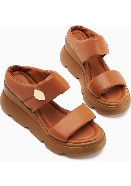 Susi Taba Yüksek Topuklu Pofuduk Kadın Terlik modelleri