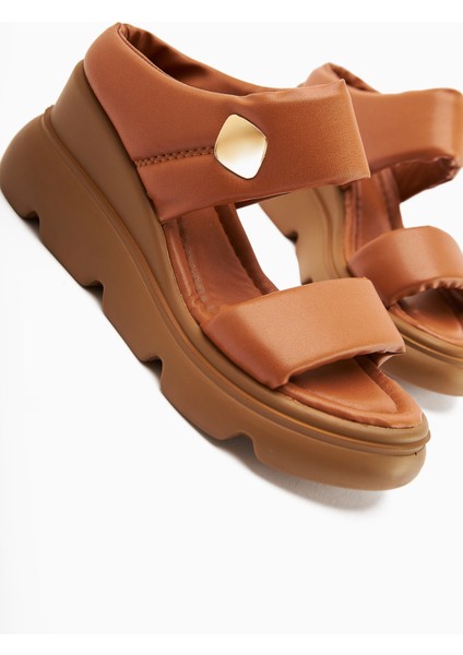 Susi Taba Yüksek Topuklu Pofuduk Kadın Terlik indirimleri