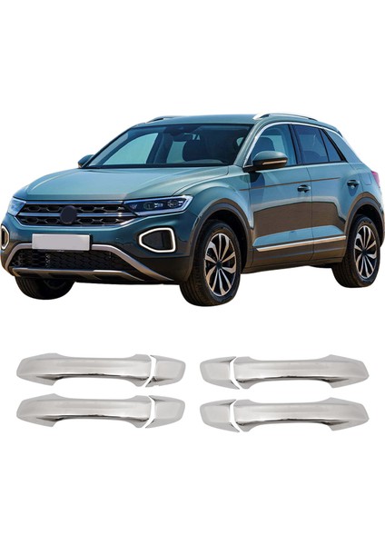 Volkswagen T-Roc Uyumlu 2017 ve Üzeri Krom Kapı Kolu 4 Kapı Paslanmaz Çelik