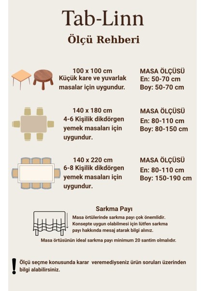 Pera Naturel Ham Keten Fırfırlı Masa Örtüsü-Rustik, El Dikişi 110x110 cm fiyatları
