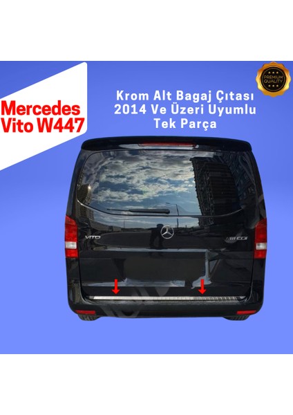 Mercedes Vito W447 Krom Alt Bagaj Çıtası 2014 Üzeri Paslanmaz Çelik fiyatları