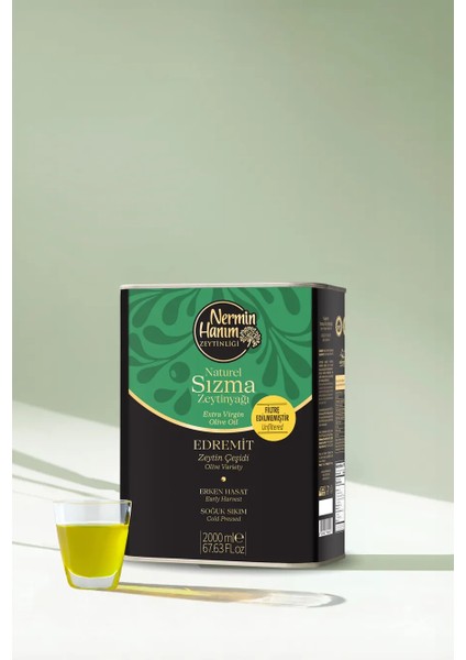 Filtresiz Erken Hasat Soğuk Sıkım Zeytinyağı 2 lt