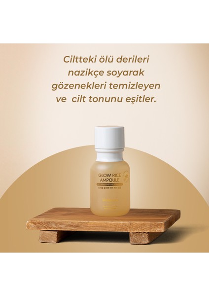Glow Rice Ampoule Pirinç Kepeği Suyu Onarıcı Ampul Hassas Kuru Cilt Kore 55ml modelleri