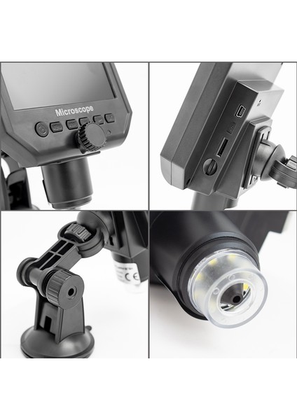 4.3 LCD Dıgıtal Ekranlı 3.6 Mp Hd Taşınabilir Mikroskop (1-600X Zoom-Lityum Pilli) (5232) modelleri