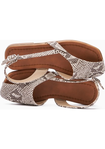 Agnez Yılan Desenli Kemer Detaylı Kadın Sandalet fiyatları
