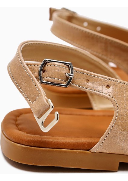 Almina Ten Kemer Detaylı Kadın Sandalet fırsatları