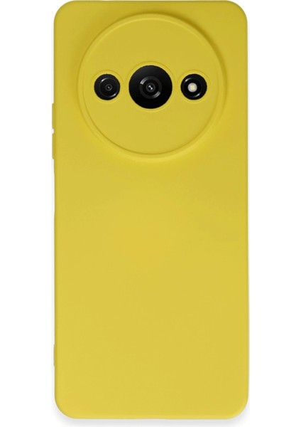 Xiaomi Redmi A3 4g Kılıf Nano Içi Kadife Silikon - Sarı Arbkd