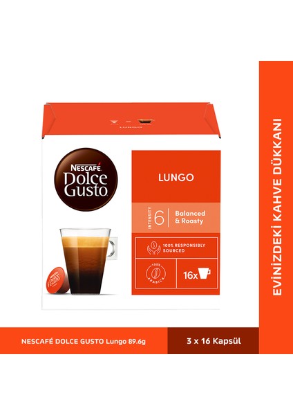 Dolce Gusto Lungo 16 Kapsül