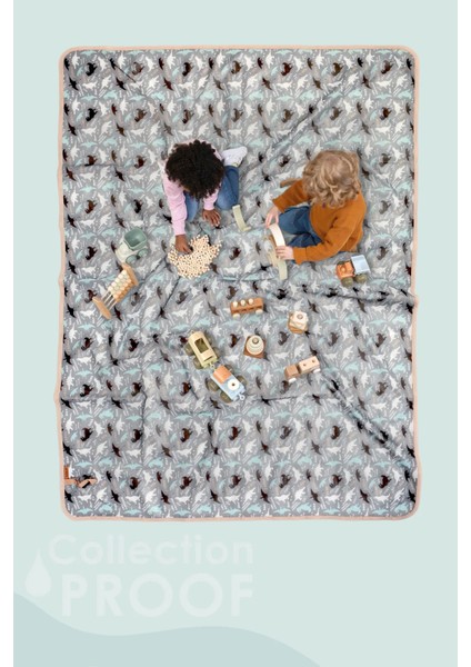 Proof Sıvı Geçirmez 140X140 cm Bebek Çocuk Oyun Etkinlik Aktivite Beslenme Örtüsü Junior fırsatları