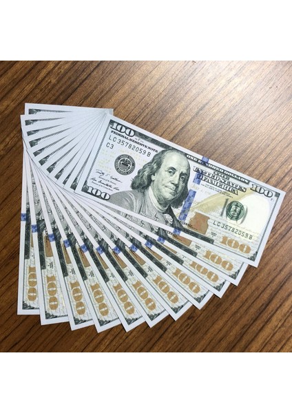 Gerçekçi 20000 Dolar 2 Deste Kına Parası 100 Dolar Son Kalite Kuşe Kağıt Geçersiz Sahte Nişan Düğün ve Oyuncak Parası