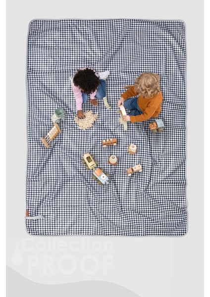 Proof Sıvı Geçirmez 140X140 cm Bebek Çocuk Oyun Etkinlik Aktivite Beslenme Örtüsü Dama Denim modelleri