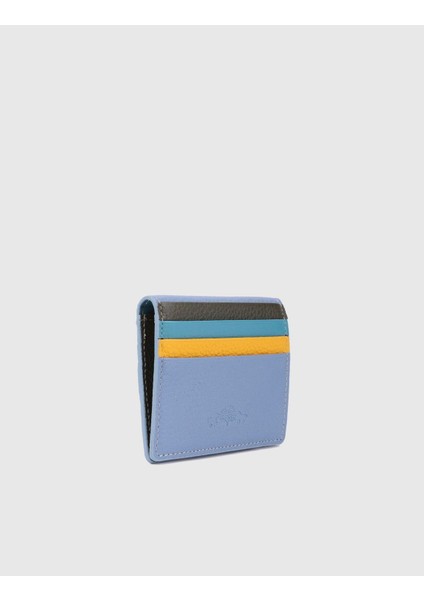 Piura Hakiki Deri Mavi Unisex Kartlık