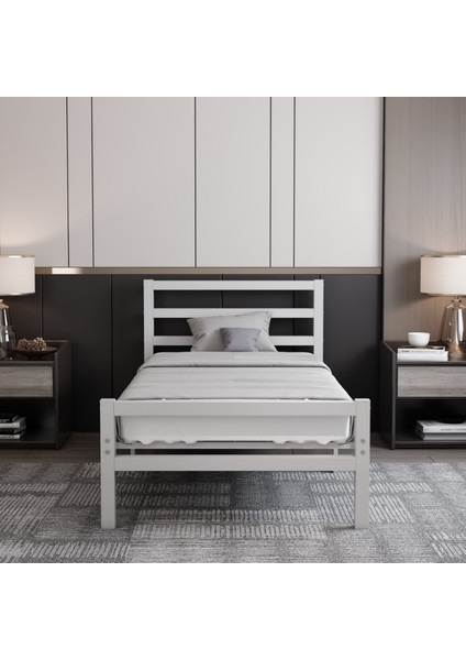 Buhara Tek Kişilik Metal Ferforje Karyola