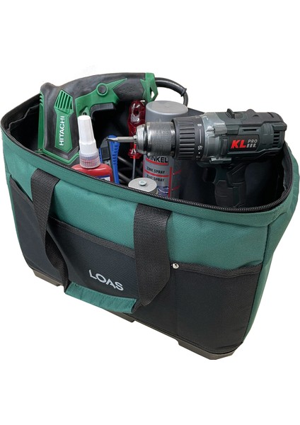 Plastik Tabanlı Kapaklı Orta Boy Alet Taşıma Çantası - LSTCTK18-PT - Loas modelleri