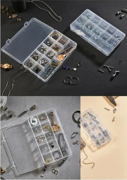 Bölmeli Kapaklı Kolye Yüzük Takı Kutusu/dikiş Kutusu/düzenleyici Kutu 20x10x3 indirimleri