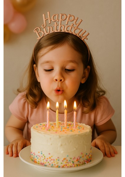 Happy Birtday Metal Taç Doğum Günü Yaş Günü Yıldönümü Tacı