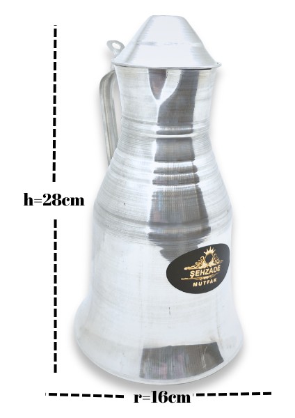Şehzademutfak 3.5 Litre El Yapımı Alüminyum Kapaklı Küçük Güğüm