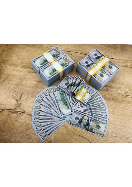 Gerçekçi Görünümlü 5 Deste Kına Parası – 100 Dolar Temalı Dekoratif Oyuncak Para (Toplam 50.000 Dolar Görünüm) fiyatları