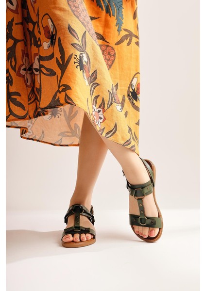 Hakiki Deri Jaime Haki Sandalet