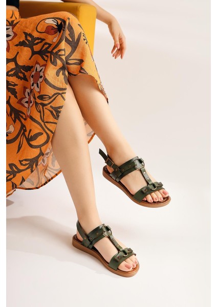 Hakiki Deri Jaime Haki Sandalet fiyatları