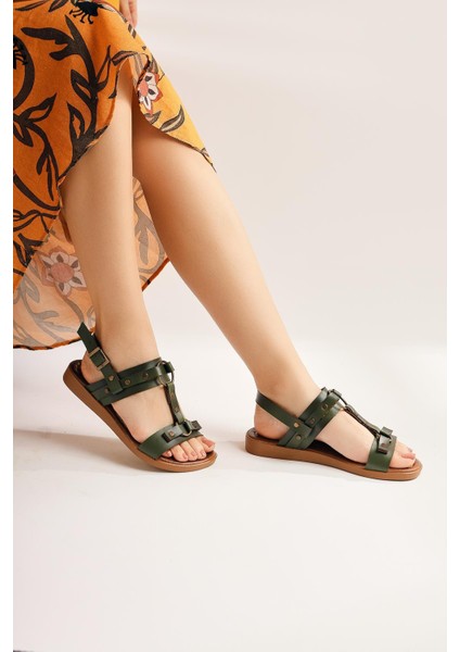 Hakiki Deri Jaime Haki Sandalet fırsatları