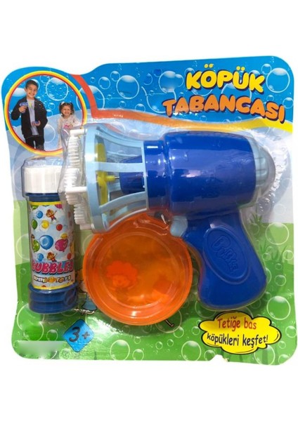 Çok Delikli Pilli Köpük Atan Baloncuk Çıkaran Tabanca Oyuncağı Bubble Gun