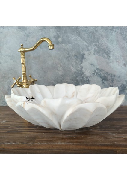 Beyaz Mermer Nilüfer Çiçeği Lavabo fiyatları