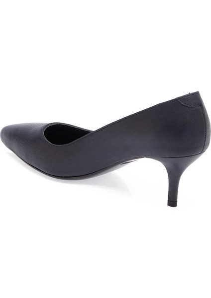Lacivert Hakiki Deri Kadın Stiletto - K24S1AY67736-A31
