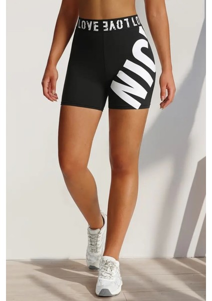 Yüksek Bel Kadın Spor Şortu Esnek Şekillendirici Karın Toparlıyıcı Nefes Alabilir Spor Şort modelleri