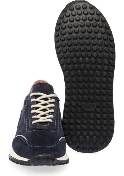 Lacivert Hakiki Süet Deri Erkek Sneaker - E24I1AY56709-D44 modelleri
