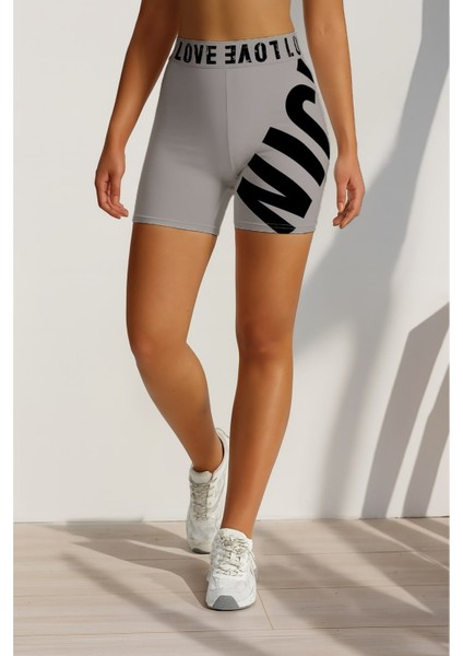 Yüksek Bel Kadın Spor Şortu Esnek Şekillendirici Karın Toparlıyıcı Nefes Alabilir Spor Şort modelleri